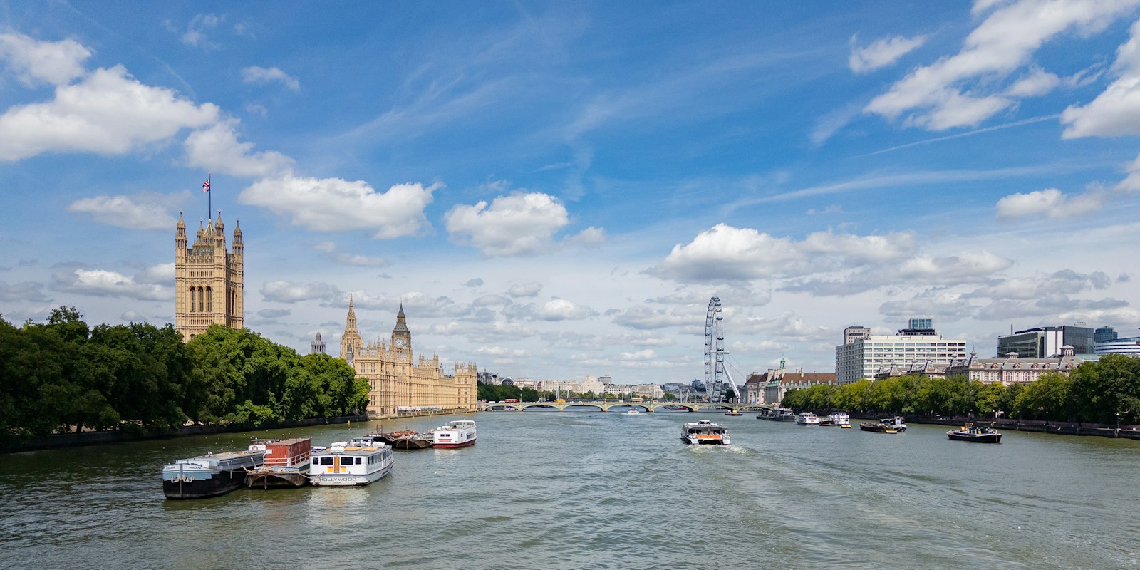 Houses of Parliament on the River Thames, London