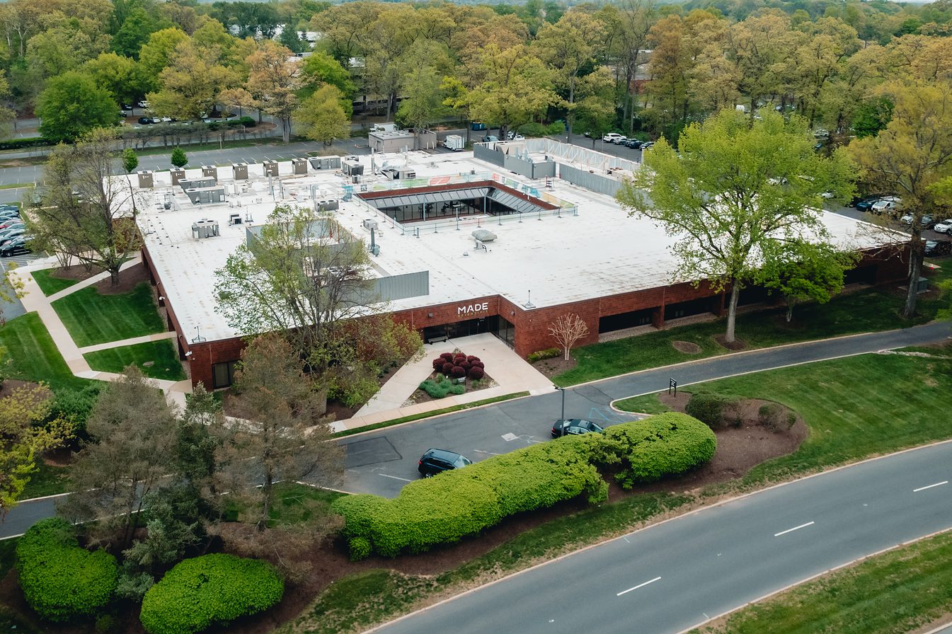 Aerial view of the Made Scientific facility in Princeton, New Jersey